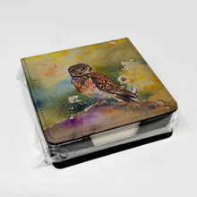 Load image into Gallery viewer, Burrowing Owl PU Leather Note Paper Holder