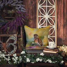 Load image into Gallery viewer, Burrowing Owl Throw Pillow - 14x14 Decorative Pillow – Art for Your Home &amp; Patio