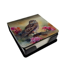 Load image into Gallery viewer, Burrowing Owl PU Leather Note Paper Holder