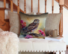 Load image into Gallery viewer, Burrowing Owl Throw Pillow - 14x14 Decorative Pillow – Art for Your Home &amp; Patio