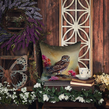 Load image into Gallery viewer, Burrowing Owl Throw Pillow - 14x14 Decorative Pillow – Art for Your Home &amp; Patio