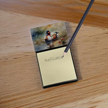 Load image into Gallery viewer, Canvasback Sticky Note Holder- Refiilable Desk Accessory Note Pad
