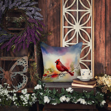 Load image into Gallery viewer, Cardinal Throw Pillow - 14x14 Decorative Pillow – Art for Your Home &amp; Patio
