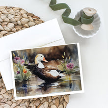 Load image into Gallery viewer, Common Eider Duck Greeting Cards - Blank Note Cards – 8-Pack of Artist-Designed Cards with Envelopes