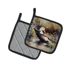 Load image into Gallery viewer, Common Eider Duck Pot Holders - Set of 2 Decorative Kitchen Helpers | Made in the USA
