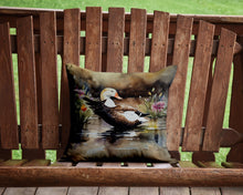 Load image into Gallery viewer, Common Eider Duck Throw Pillow - 14x14 Decorative Pillow – Art for Your Home &amp; Patio