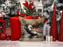 Load image into Gallery viewer, Common Eider Duck Throw Pillow - 14x14 Decorative Pillow – Art for Your Home &amp; Patio