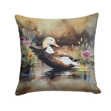 Load image into Gallery viewer, Common Eider Duck Throw Pillow - 14x14 Decorative Pillow – Art for Your Home &amp; Patio