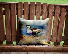 Load image into Gallery viewer, Common Eider Duck Throw Pillow - 14x14 Decorative Pillow – Art for Your Home &amp; Patio