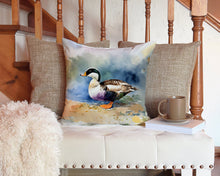 Load image into Gallery viewer, Common Eider Duck Throw Pillow - 14x14 Decorative Pillow – Art for Your Home &amp; Patio