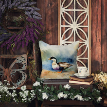 Load image into Gallery viewer, Common Eider Duck Throw Pillow - 14x14 Decorative Pillow – Art for Your Home &amp; Patio