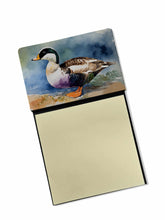 Load image into Gallery viewer, Common Eider Duck Sticky Note Holder- Refiilable Desk Accessory Note Pad