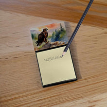 Load image into Gallery viewer, Eagle Sticky Note Holder- Refiilable Desk Accessory Note Pad