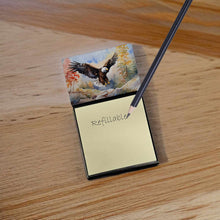 Load image into Gallery viewer, Eagle Sticky Note Holder- Refiilable Desk Accessory Note Pad