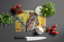 Load image into Gallery viewer, Eastern Screech Owl Glass Cutting Boards – Durable, Decorative Kitchen Art