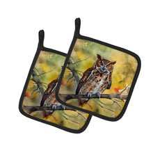Load image into Gallery viewer, Eastern Screech Owl Pot Holders - Set of 2 Decorative Kitchen Helpers | Made in the USA