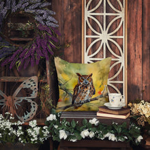 Load image into Gallery viewer, Eastern Screech Owl Throw Pillow - 14x14 Decorative Pillow – Art for Your Home &amp; Patio