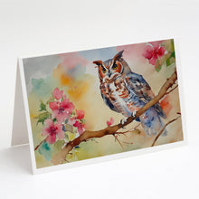 Load image into Gallery viewer, Eastern Screech Owl Greeting Cards - Blank Note Cards – 8-Pack of Artist-Designed Cards with Envelopes