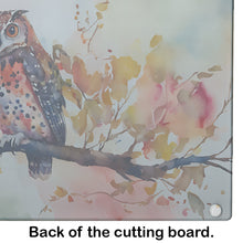 Load image into Gallery viewer, Elf Owl Glass Cutting Boards – Durable, Decorative Kitchen Art