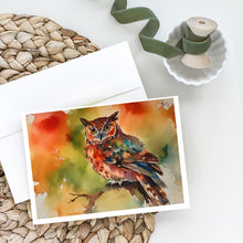 Load image into Gallery viewer, Elf Owl Greeting Cards - Blank Note Cards – 8-Pack of Artist-Designed Cards with Envelopes