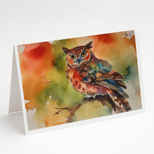 Load image into Gallery viewer, Elf Owl Greeting Cards - Blank Note Cards – 8-Pack of Artist-Designed Cards with Envelopes