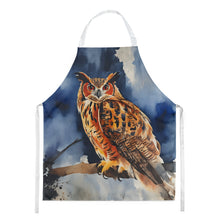 Load image into Gallery viewer, Eurasian Eagle Owl Apron – Artist-Designed Kitchen, BBQ &amp; Craft Apron