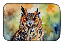 Load image into Gallery viewer, Eurasian Eagle Owl Dish Drying Mat