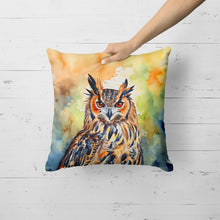 Load image into Gallery viewer, Eurasian Eagle Owl Throw Pillow
