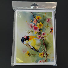 Load image into Gallery viewer, Goldfinch Greeting Cards - Blank Note Cards – 8-Pack of Artist-Designed Cards with Envelopes