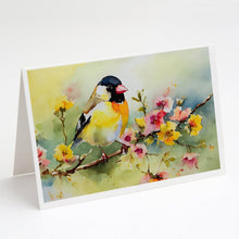 Load image into Gallery viewer, Goldfinch Greeting Cards - Blank Note Cards – 8-Pack of Artist-Designed Cards with Envelopes