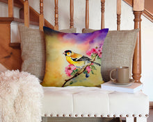 Load image into Gallery viewer, Goldfinch Throw Pillow - 14x14 Decorative Pillow – Art for Your Home &amp; Patio