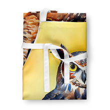 Load image into Gallery viewer, Great Horned Owl Apron – Artist-Designed Kitchen, BBQ &amp; Craft Apron