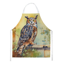 Load image into Gallery viewer, Great Horned Owl Apron – Artist-Designed Kitchen, BBQ &amp; Craft Apron