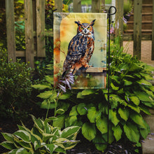 Load image into Gallery viewer, Great Horned Owl Garden Flag – Outdoor Decorative Yard Flag