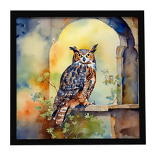 Load image into Gallery viewer, Great Horned Owl Framed Metal Print