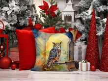 Load image into Gallery viewer, Great Horned Owl Throw Pillow - 14x14 Decorative Pillow – Art for Your Home &amp; Patio