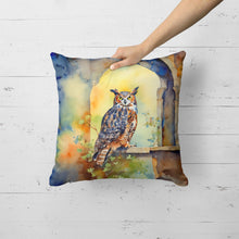 Load image into Gallery viewer, Great Horned Owl Throw Pillow