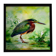 Load image into Gallery viewer, Green Heron Framed Metal Print