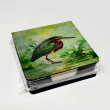 Load image into Gallery viewer, Green Heron PU Leather Note Paper Holder