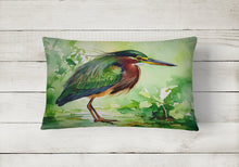 Load image into Gallery viewer, Green Heron Throw Pillow