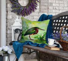 Load image into Gallery viewer, Green Heron Throw Pillow