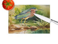 Load image into Gallery viewer, Green Heron Glass Cutting Boards – Durable, Decorative Kitchen Art