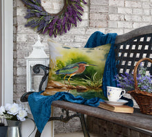 Load image into Gallery viewer, Green Heron Throw Pillow