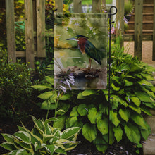 Load image into Gallery viewer, Green Heron Garden Flag – Outdoor Decorative Yard Flag