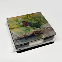 Load image into Gallery viewer, Green Heron PU Leather Note Paper Holder