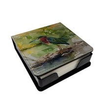 Load image into Gallery viewer, Green Heron PU Leather Note Paper Holder