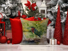 Load image into Gallery viewer, Green Heron Throw Pillow - 14x14 Decorative Pillow – Art for Your Home &amp; Patio