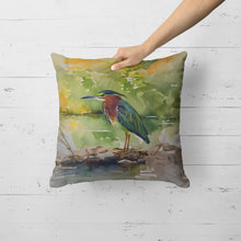 Load image into Gallery viewer, Green Heron Throw Pillow