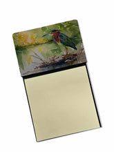 Load image into Gallery viewer, Green Heron Sticky Note Holder- Refiilable Desk Accessory Note Pad