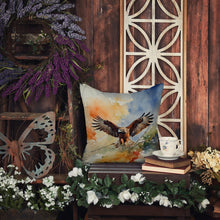 Load image into Gallery viewer, Hawk Throw Pillow - 14x14 Decorative Pillow – Art for Your Home &amp; Patio